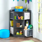 Mobile Angolare Portatutto in Carbone con Cestini, 9 Scomparti – Per Bambini