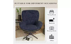 Poltrona girevole a 360° senza braccioli, a seduta singola, grigio scuro/grigio chiaro/blu navy