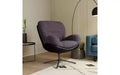 Poltrona girevole a 360° senza braccioli, a seduta singola, grigio scuro/grigio chiaro/blu navy