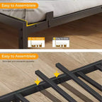 Daybed Angolare a L a Grandezza Naturale Nero con Luci LED, Contenitore e Stazione di Ricarica, per 1 Persona