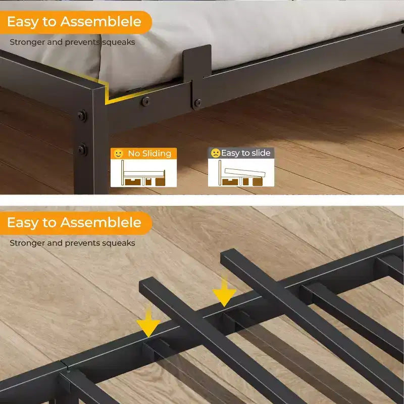 Daybed Angolare a L a Grandezza Naturale Nero con Luci LED, Contenitore e Stazione di Ricarica, per 1 Persona