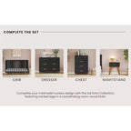 Comodino Dusty Heather / Ebony / White Natural a 1 cassetto in stile Mid-Century per Camera Singola
