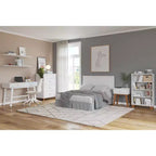 Comodino Dusty Heather / Ebony / White Natural a 1 cassetto in stile Mid-Century per Camera Singola