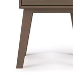 Comodino Dusty Heather / Ebony / White Natural a 1 cassetto in stile Mid-Century per Camera Singola