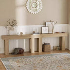 Tavolo Console da Fattoria Marrone/Naturale da 63", Pezzo Unico