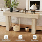 Tavolo Console da Fattoria Marrone/Naturale da 63", Pezzo Unico