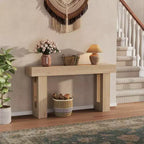 Tavolo Console da Fattoria Marrone/Naturale da 63", Pezzo Unico