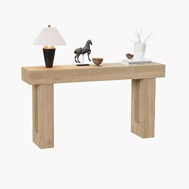 Tavolo Console da Fattoria Marrone/Naturale da 63", Pezzo Unico
