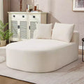 Oversized Corduroy Upholstered Chaise Lounge Chair with 46 Wide Seat, Comfy Sleeper Sofa with Pillows for Living Room or Bedroom-Panipeachy