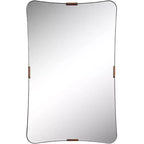 Uttermost Saranac 24x38 Black and Brass Wall Mirror