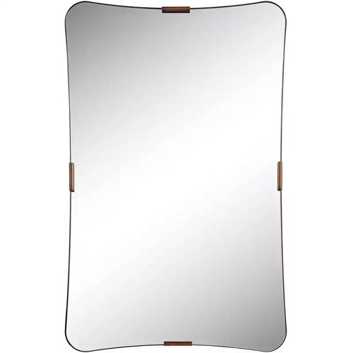 Uttermost Saranac 24x38 Black and Brass Wall Mirror