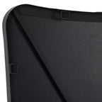 Specchio da parete rettangolare nero e ottone, singolo, 24"L × 38"H