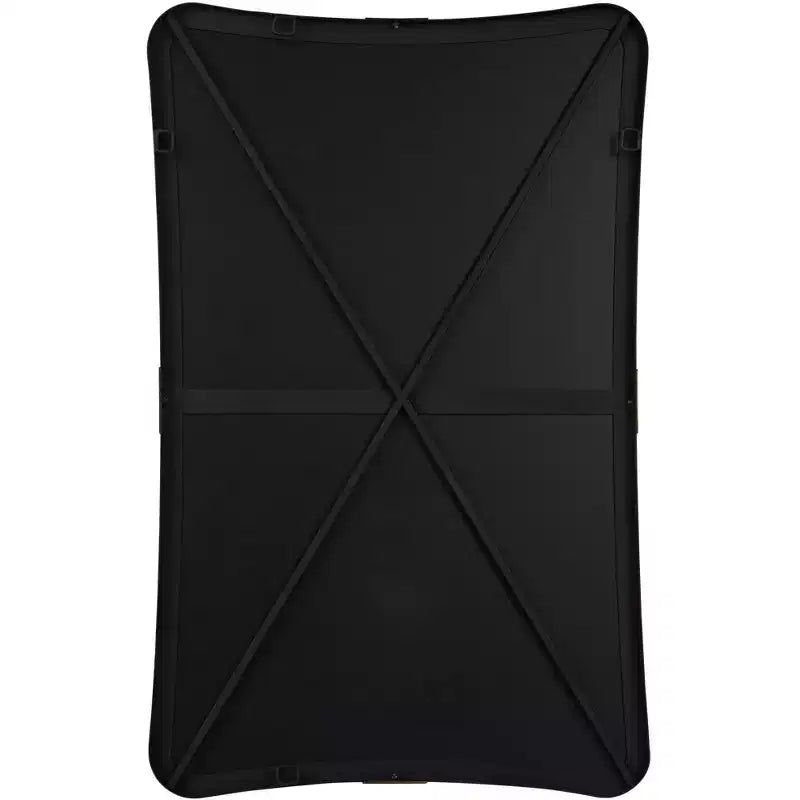 Specchio da parete rettangolare nero e ottone, singolo, 24"L × 38"H