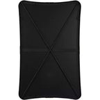Specchio da parete rettangolare nero e ottone, singolo, 24"L × 38"H