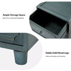 Comodino modulare con cassetti (nero/blu/noce), set da 2