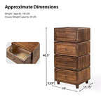 Comodino modulare con cassetti (nero/blu/noce), set da 2
