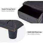 Comodino modulare con cassetti (nero/blu/noce), set da 2