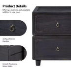 Comodino modulare con cassetti (nero/blu/noce), set da 2