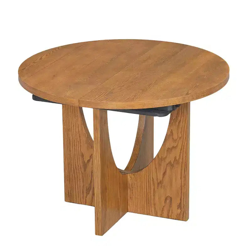 Set da pranzo rotondo allungabile da 5 pezzi per 4 persone, Espresso/Noce
