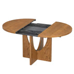 Set da pranzo rotondo allungabile da 5 pezzi per 4 persone, Espresso/Noce