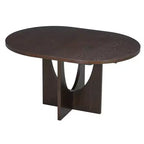 Set da pranzo rotondo allungabile da 5 pezzi per 4 persone, Espresso/Noce