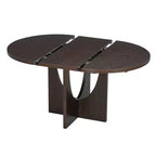 Set da pranzo rotondo allungabile da 5 pezzi per 4 persone, Espresso/Noce
