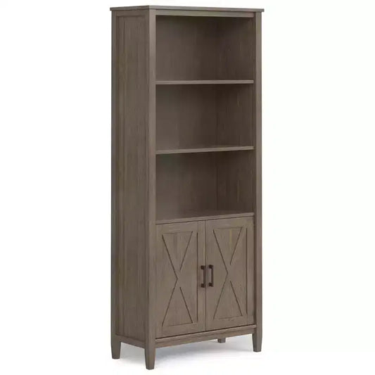 Cantina SOLID WOOD 72 inch x 30 inch Transitional Bookcase in Smoky Brown