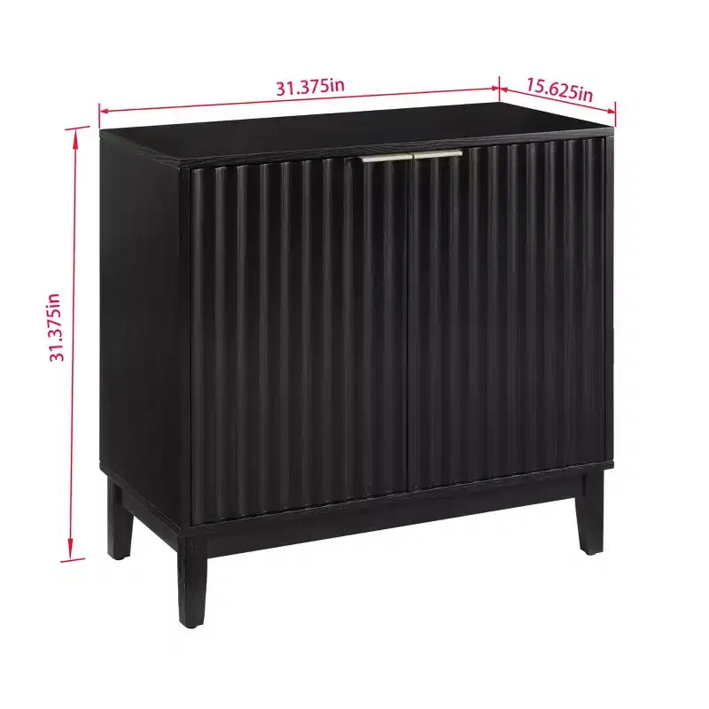 Credenza/Buffet a 2 ante marrone con ripiano regolabile, montaggio per 1 persona