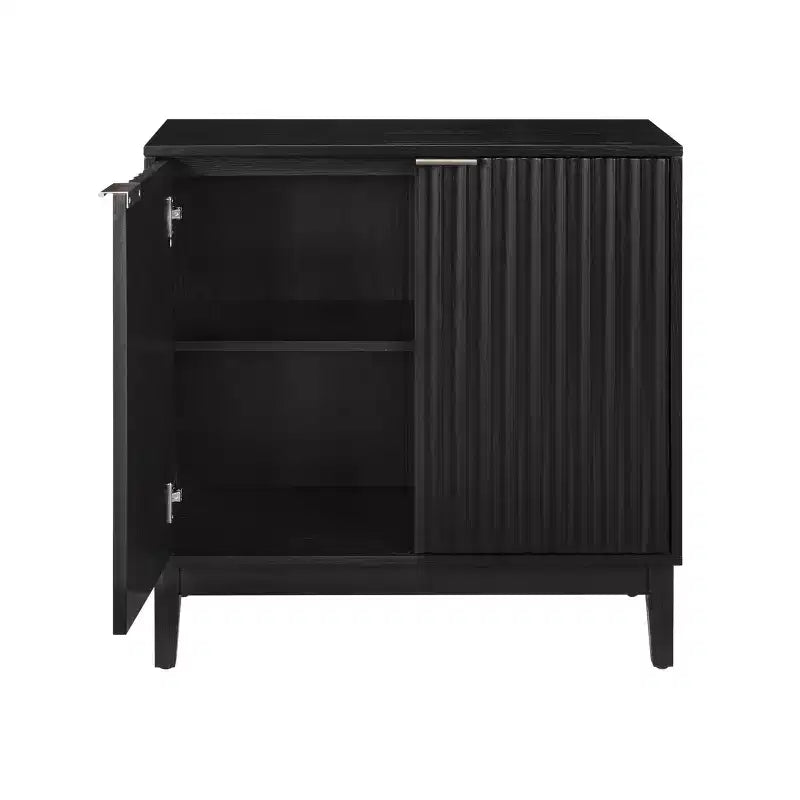 Credenza/Buffet a 2 ante marrone con ripiano regolabile, montaggio per 1 persona