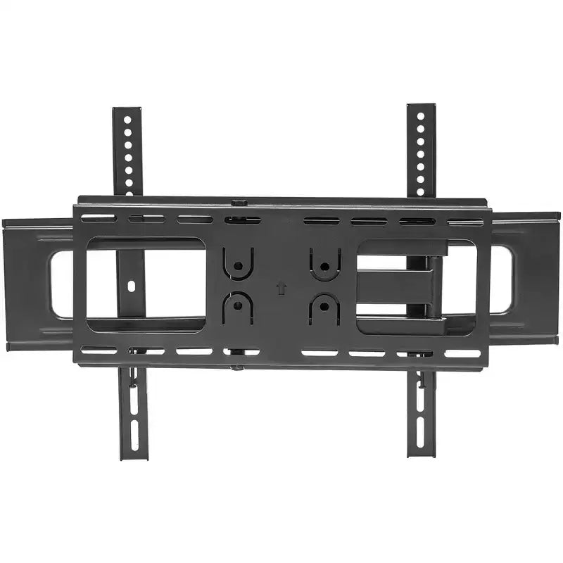Supporto da parete nero per TV, completamente orientabile, per 1 TV, compatibile con schermi da 37" a 70"
