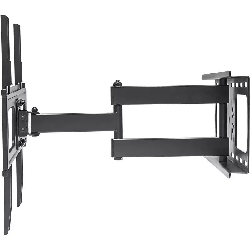 Supporto da parete nero per TV, completamente orientabile, per 1 TV, compatibile con schermi da 37" a 70"