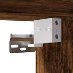 Mobile bagno sospeso 3 pezzi in rovere nero/fumé, per un utente
