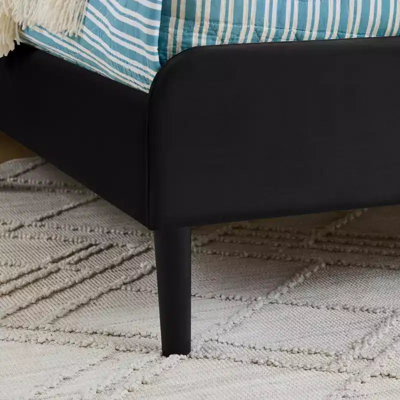 Divano-Letto in Velluto Beige/Nero con 2 Cassetti Sotto Letto, Singolo/Matrimoniale, 1–2 Persone