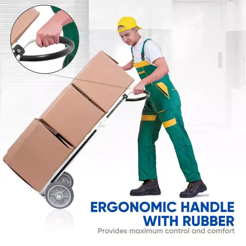 Carrello spesa multiuso pieghevole argento con ruote e borsa rimovibile, 1 persona