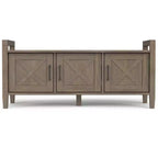 Panca Contenitore Transizionale Marrone Fumé, Stile Shaker, 2 Posti, 112 cm L