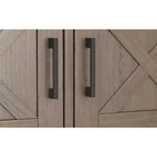 Panca Contenitore Transizionale Marrone Fumé, Stile Shaker, 2 Posti, 112 cm L