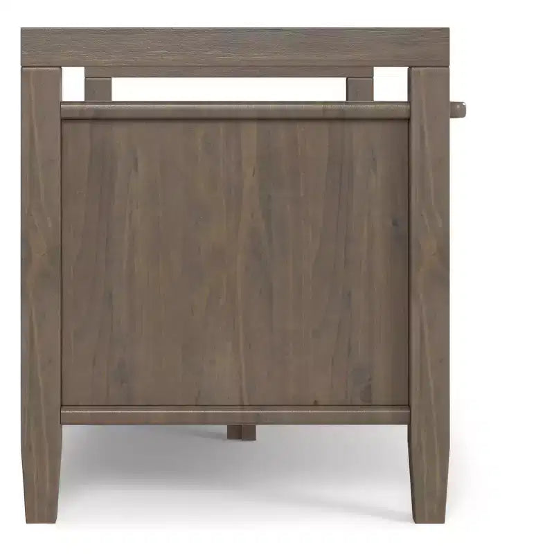 Panca Contenitore Transizionale Marrone Fumé, Stile Shaker, 2 Posti, 112 cm L