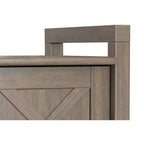 Panca Contenitore Transizionale Marrone Fumé, Stile Shaker, 2 Posti, 112 cm L