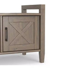 Panca Contenitore Transizionale Marrone Fumé, Stile Shaker, 2 Posti, 112 cm L