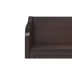 Panca Contenitore Marrone Scuro Castagno, Stile Tradizionale, 1 Posto