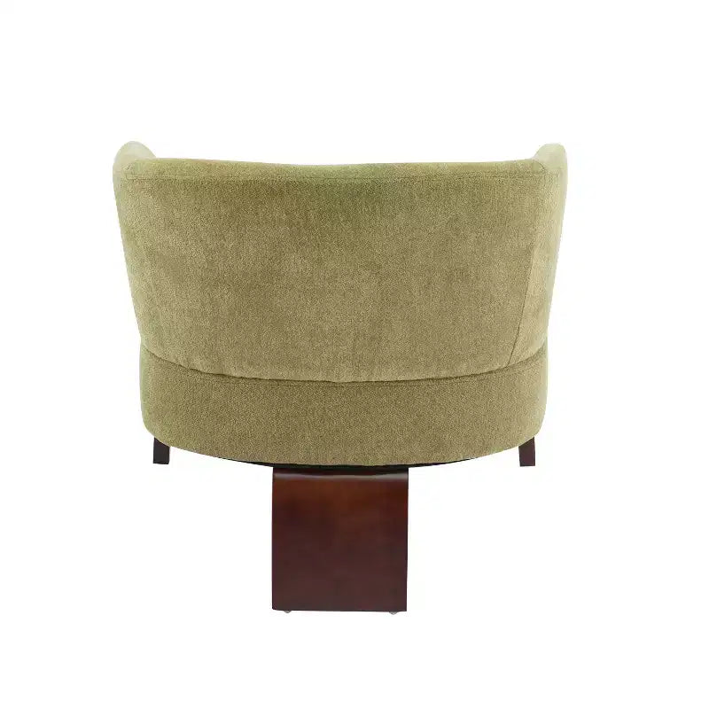 Poltrona d'Appoggio Senza Braccioli in Tessuto Beige, Schienale Rotondo, Seduta Singola