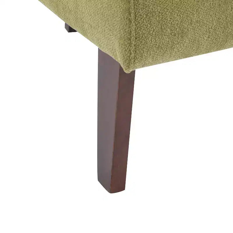 Poltrona d'Appoggio Senza Braccioli in Tessuto Beige, Schienale Rotondo, Seduta Singola