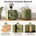 Comodino moderno a 2 cassetti, color cioccolato/marrone scuro/verde oliva/bianco, per 1