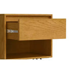 Comodino Industriale in Rovere Marrone con Cassetto, Singolo