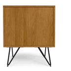 Comodino Industriale in Rovere Marrone con Cassetto, Singolo