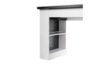 Scrivania moderna da ufficio bianca da 55" monoposto con vani portaoggetti e cassetti