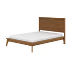 Struttura letto matrimoniale Natural Wood Tambour Headboard, stile Mid-Century, per una persona