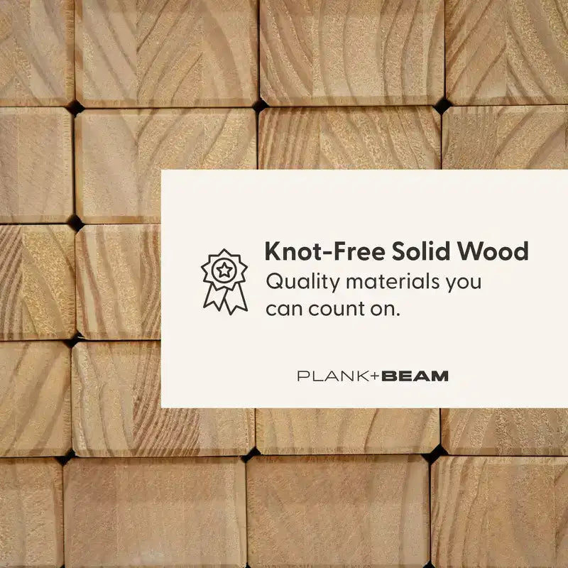 Struttura letto matrimoniale Natural Wood Tambour Headboard, stile Mid-Century, per una persona