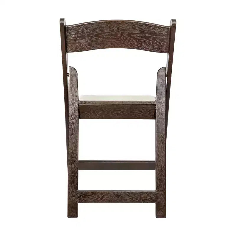 Sedia Pieghevole in Resina con Seduta in Vinile, Confezione da 2 (Nero / Castagno / Marrone Scuro / Mogano Rosso / Bianco)