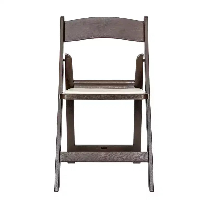 Sedia Pieghevole in Resina con Seduta in Vinile, Confezione da 2 (Nero / Castagno / Marrone Scuro / Mogano Rosso / Bianco)